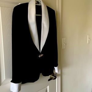 This a nice elegant jacket with stones at the bottom. Black velvet